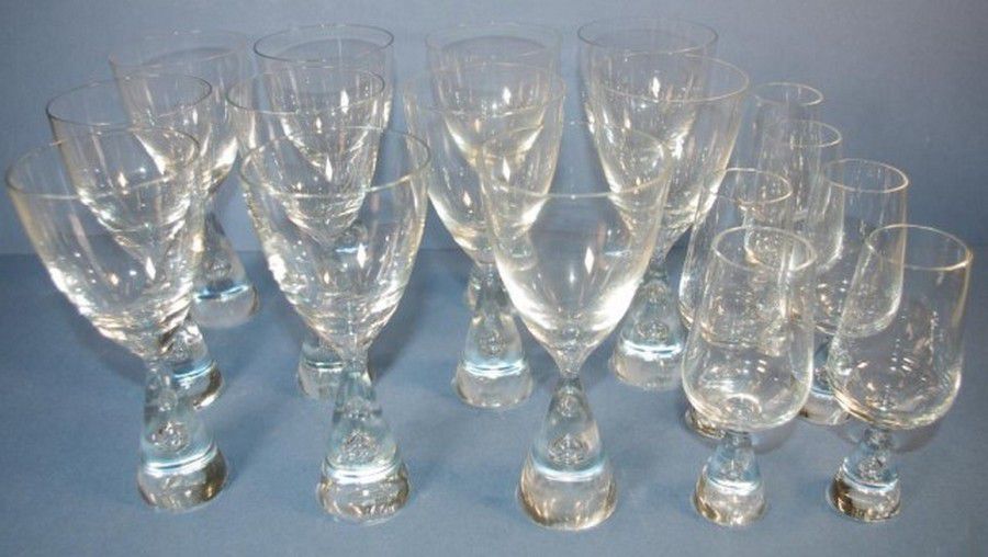 11 White Wine & 6 Liqueur Glasses by Holmegaard Princess - Scandinavian ...