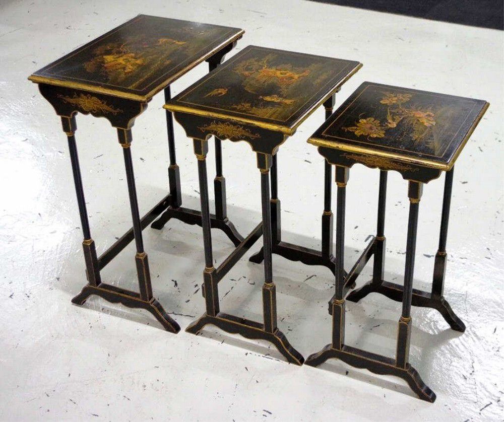 Chinoiserie Nesting Tables - 48x32x68 cm - Tables - Wine and Occasional ...