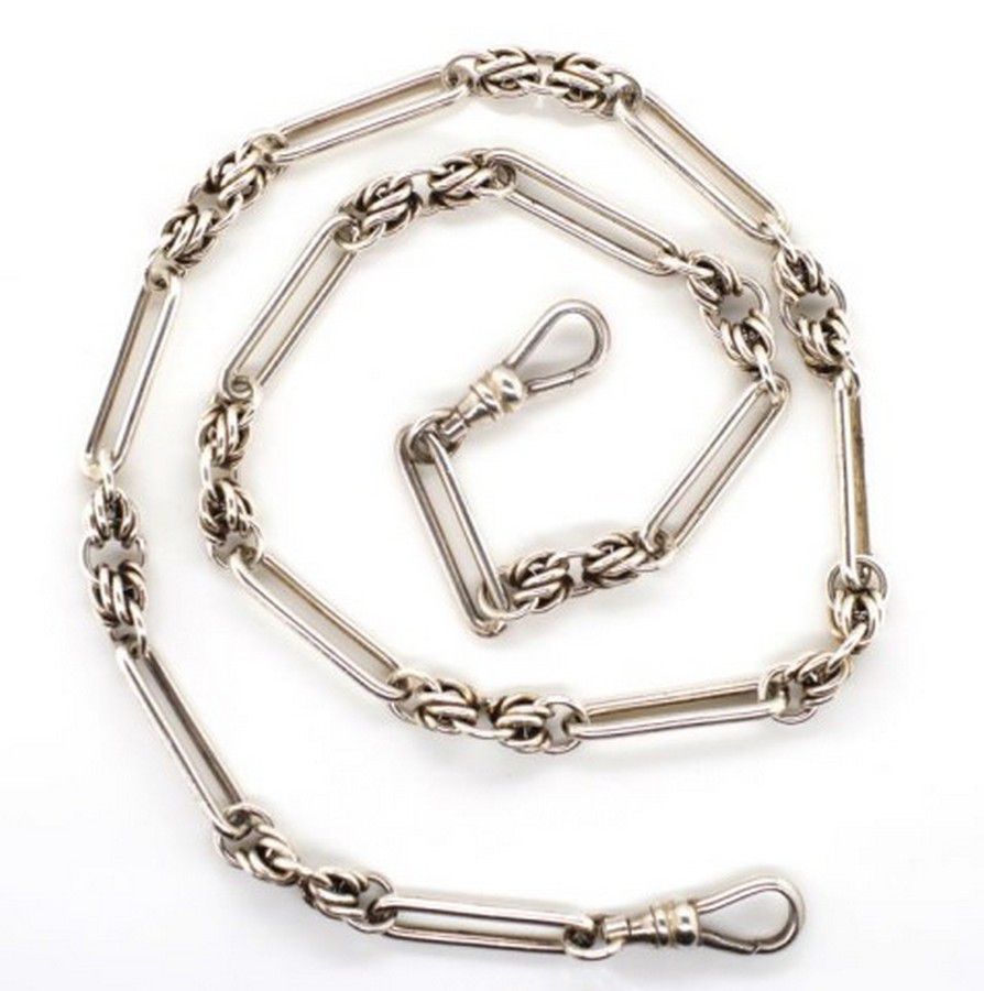 Sterling Silver Rope Fob Chain with Oval Links - Necklace/Chain - Jewellery