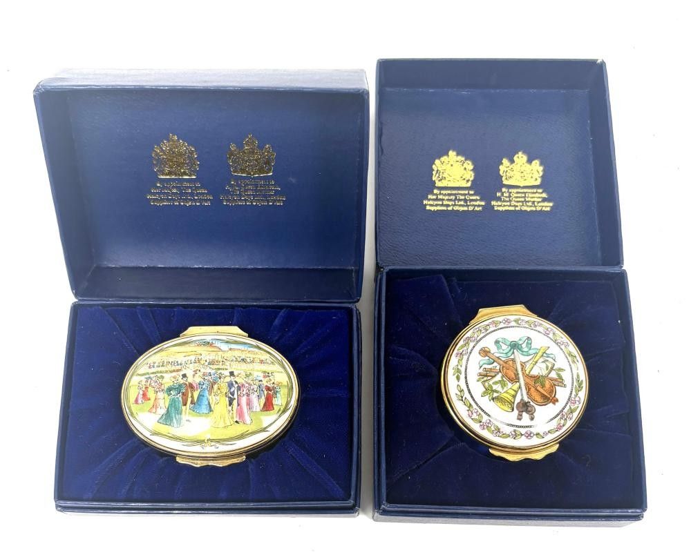 Enamel Ascot Races Trinket Box & Musical Instrument Music Box - Musical ...