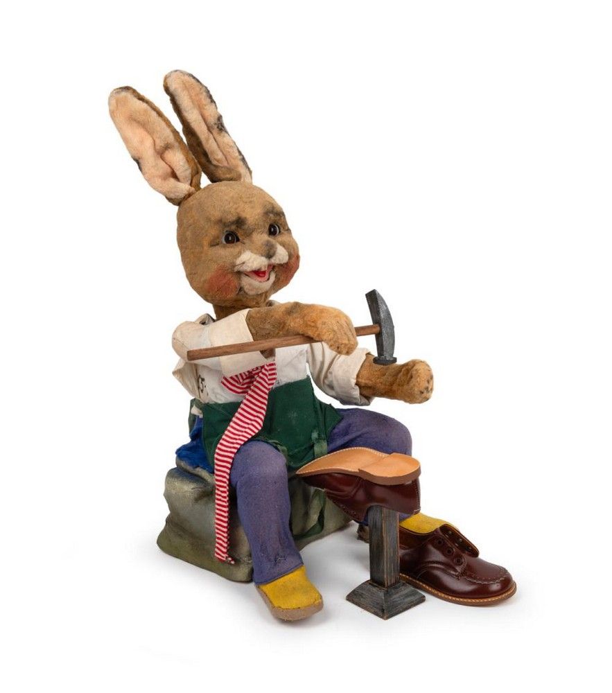 Clockwork Rabbit Cobbler Automaton from Mid-20th Century Germany ...
