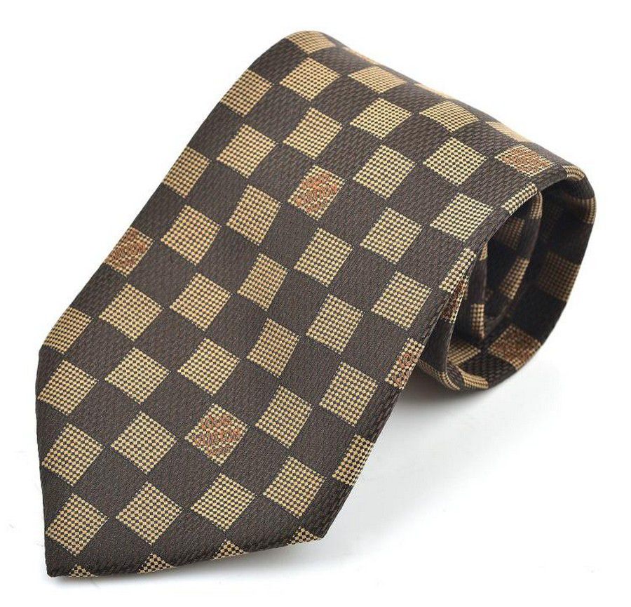 Silk tie Louis Vuitton Brown in Silk - 21409145