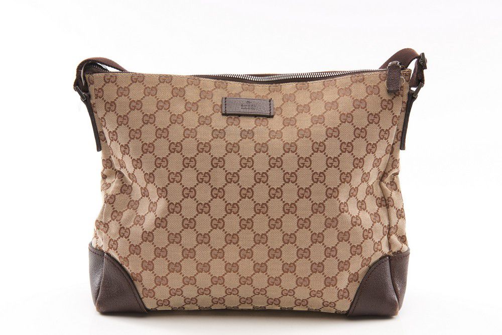 Gucci Beige Messenger Bag With Brown Leather Trim Handbags And Purses Costume And Dressing 