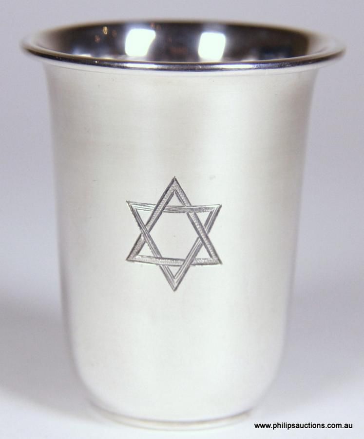 Kiddush cup of all sterling silver metal