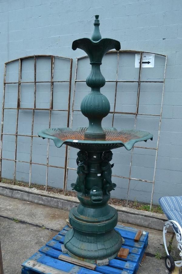 Tiered Figural Cast Iron Fountain 250cm Decorative Fountains