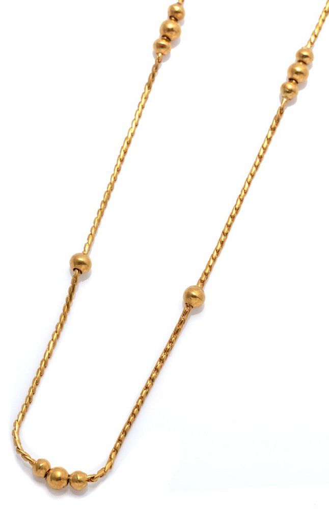 22ct Gold Boston Link Chain with Scroll Clasp - Necklace/Chain - Jewellery