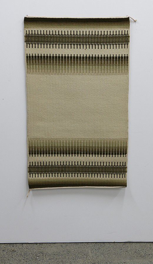 Olive and Cream Krokbragd Rug by Adrienne Marten - Rugs & Carpets ...