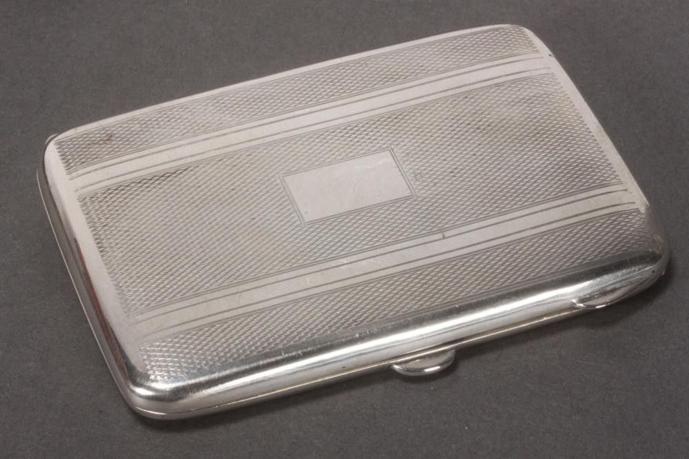 Australian Sterling Silver Cigarette Case with Engine Turned Design ...
