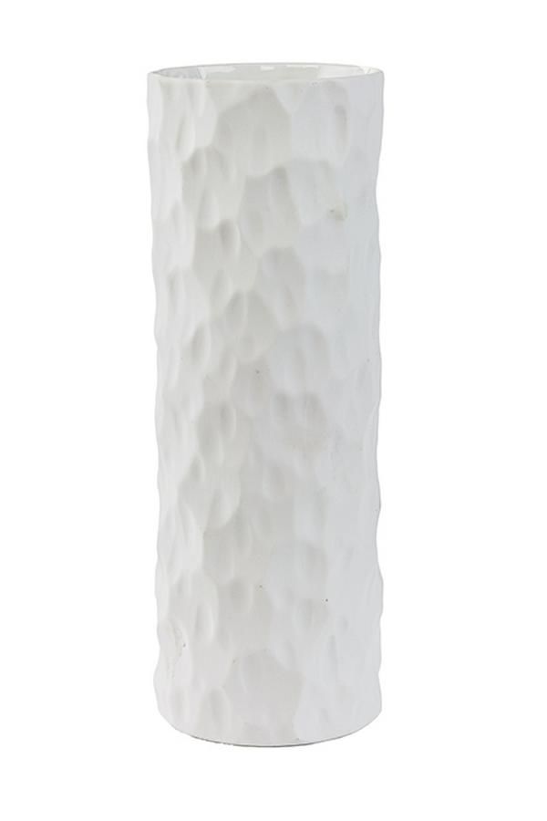 Op Art Bisque Vase by Thomas Germany (9x25cm) - Bisque - Ceramics
