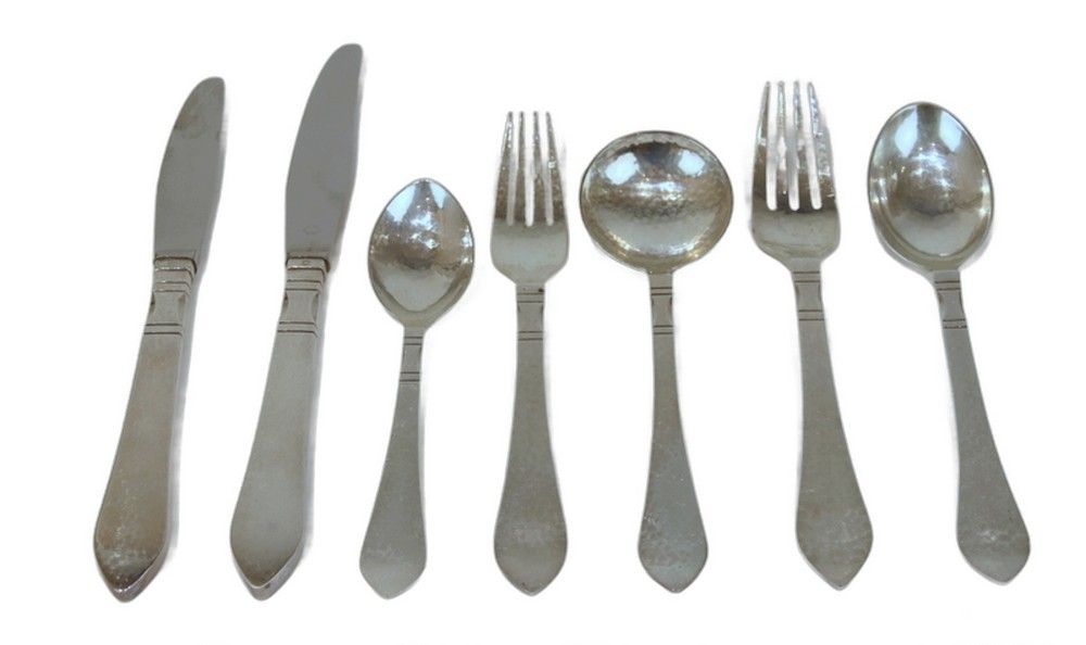 Georg Jensen Silver 'Continental' Cutlery Set, 56-Piece, circa 1975 ...
