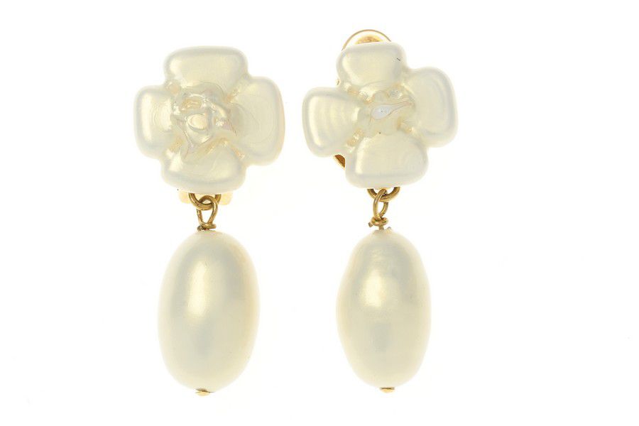 A pair of Chanel costume earrings, clip earrings set with… - Earrings ...