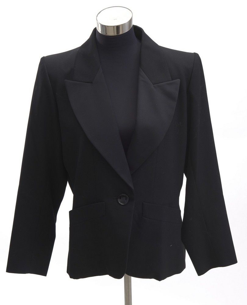 YSL Black Wool Smoking Jacket, Size 44 - Clothing - Women's - Costume ...