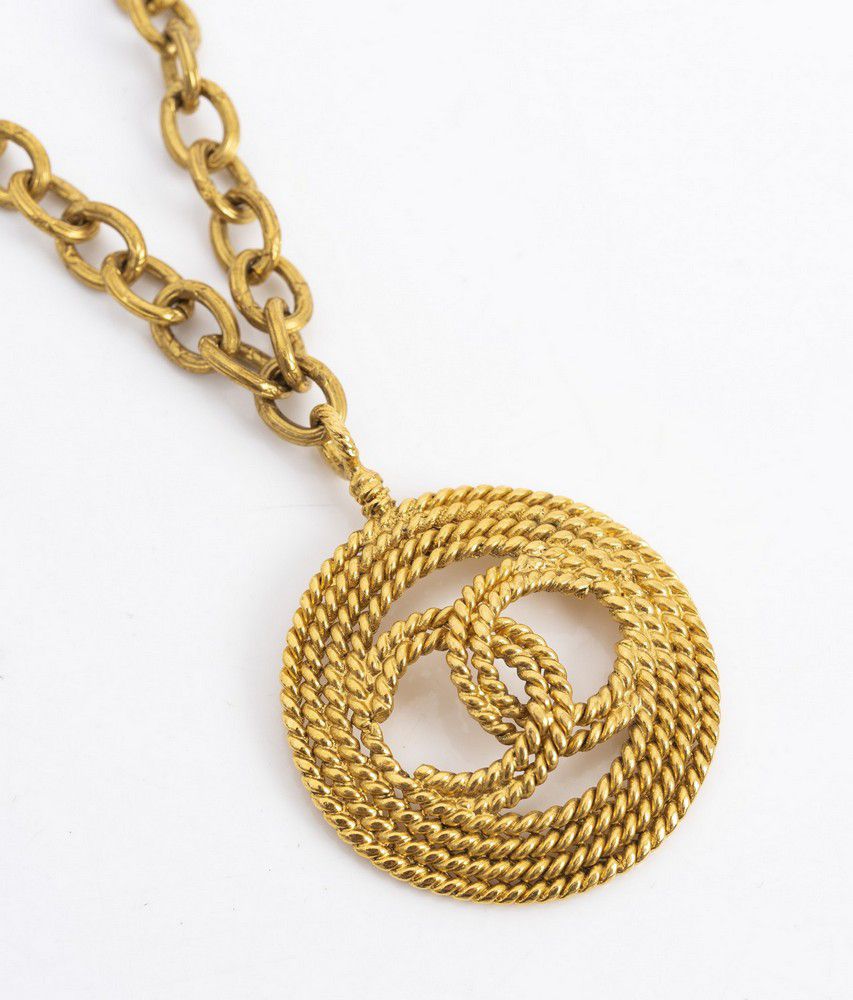 Chanel Gold CC Pendant Necklace in Box - Pendants/Lockets - Jewellery