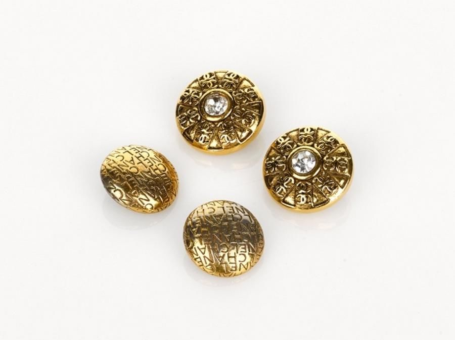 Chanel Gold-Toned Clip-On Earrings with Interlocking Cs - Earrings ...