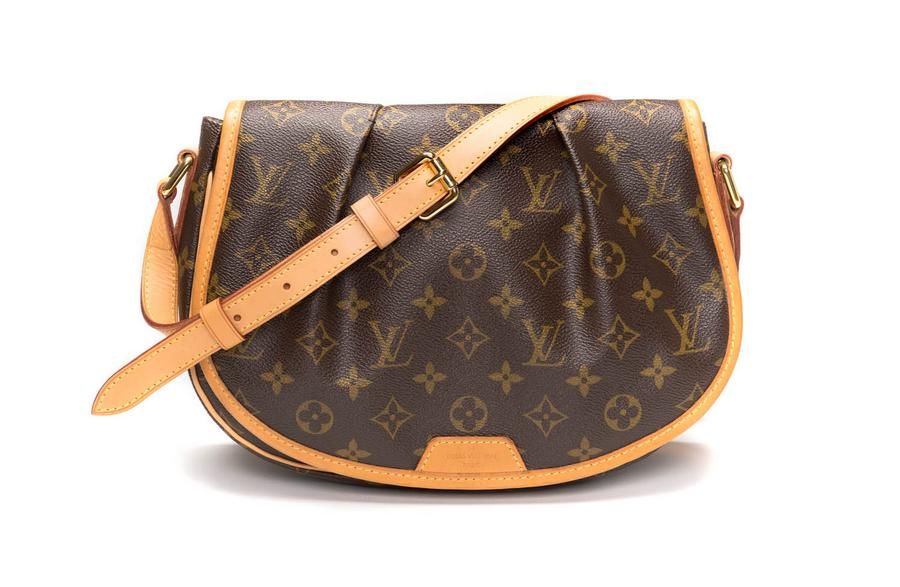Louis Vuitton Menilmontant MM Monogram Handbag with Dust Cover