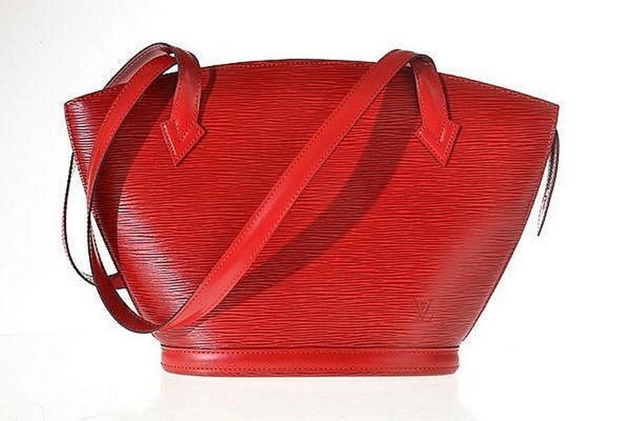 LOUIS VUITTON Louis Vuitton Lussac Tote Bag Epi Leather Red VI0975
