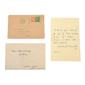 Churchill's 1945 Letter on House of Commons Stationary & Envelope ...