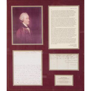 John Montagu, Fourth Earl of Sandwich (1718-92): Autographed…