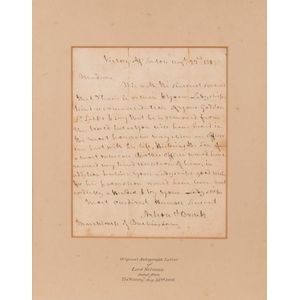 Lord Nelson On Board the Victory: Autographed letter sheet [1…