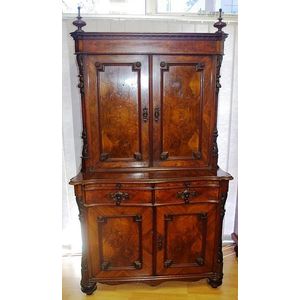 Victorian Walnut Servery Cabinet - Dumb Waiters - Furniture