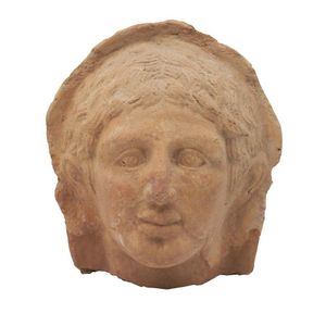 An Etruscan terracotta votive head of a male, in the 3rd&hellip;