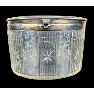 Antique German cut crystal dressing table jewellery box. Early&hellip;