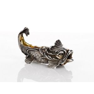 Russian silver salt cellar in the form of a dolphin…