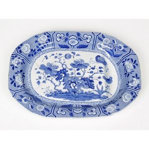 Spode blue and white meat platter, decorated with Chinoiserie&hellip;