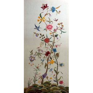 Embroidered Wall Panel with Birds and Flowers - Embroidery & Needlework ...