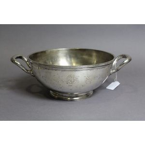 Christofle twin handle bowl, in silver plate marked Christofle,…