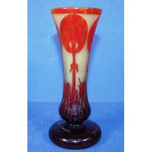 Charles Schneider cameo glass vase, Le Verre Francais series,&hellip;