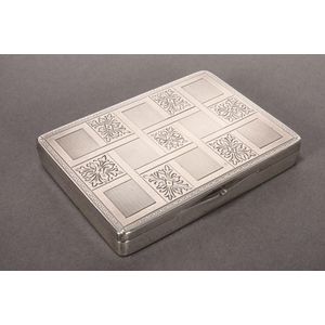 Austrian silver snuff box, marked 935, of rectangular form, the…