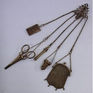 Antique sterling silver chatelaines and accessories - price guide and ...