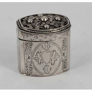 Dutch Silver Filigree Spice Box - Condiment & Cruet Sets - Silver