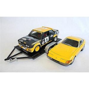 Two Kyosho model cars, 'Fiat 131 Abarth', with trailer, and…