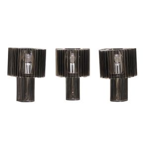 Tom Dixon three punch wall lights, sectional polished steel,…