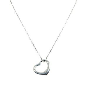 Silver Tiffany Open Heart Pendant Necklace - Pendants/Lockets - Jewellery