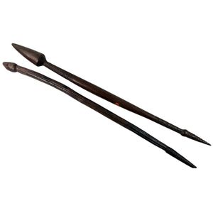 Two south Eastern throwing clubs hardwood clubs. I 77 x 6 cm&hellip;