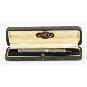A 19th century sterling silver antique pencil, guilloche work,…