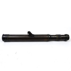 A World War II military issue brass range finding telescope,…