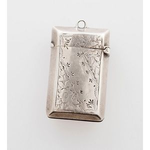 Hexagonal Edwardian Sterling Silver Vesta Case, 1901 - Smoking ...