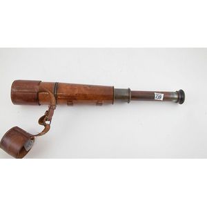 B.B.Ltd oxidised brass 3 draw telescope, Tel Sig Mk VI. Os. 717.…