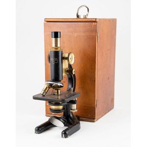R & J Beck, London microscope, no 26242, lacquered finish with…