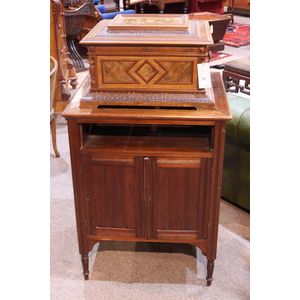 Polyphon on stand, late 19th century, German double comb music…
