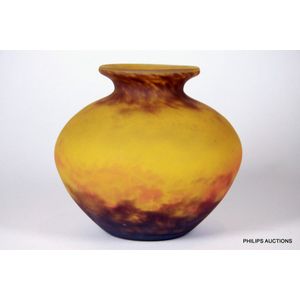A Muller Freres Luneville frosted and cased vase, circa 1925, a&hellip;