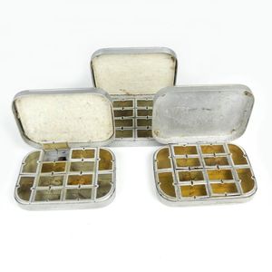 Three Wheatley Silmalloy metal fly boxes, each with 12 acetate…
