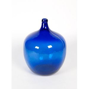A large cobalt blue carboy, French 19th century. 60 cm high,…
