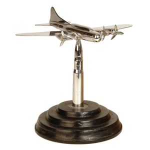 Silver WWII Model Aeroplane on Bullet Stand and Base - Transport ...