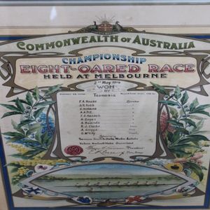 1914 Rowing certificate, Won by Tasmania, Commonwealth of…