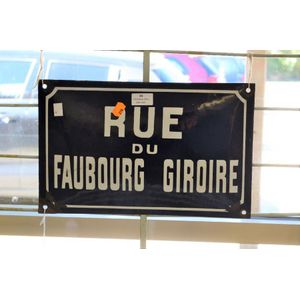 French 'Rue du Faubourg Giroire' enamel street sign, 25 cm x 39…